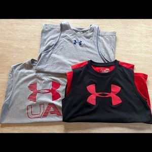 Set of 3 boys UA sleeveless shirts